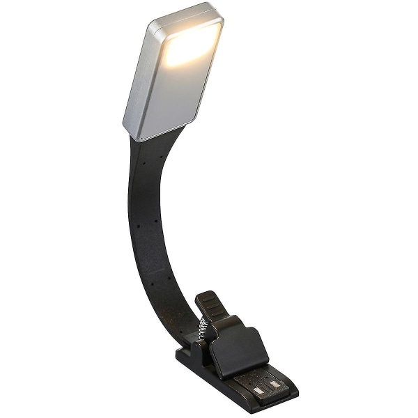 Uppladdningsbart LED-ljus för e-bok kompatibel med Kindle Paper USB -läsljusklämma