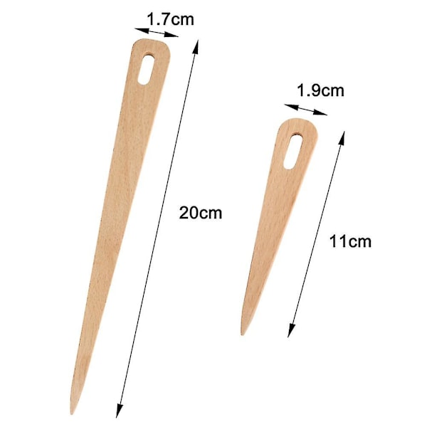 5-pack Trähandvävpinnar Stickning Virkning Tapestry DIY Hantverk Verktyg
