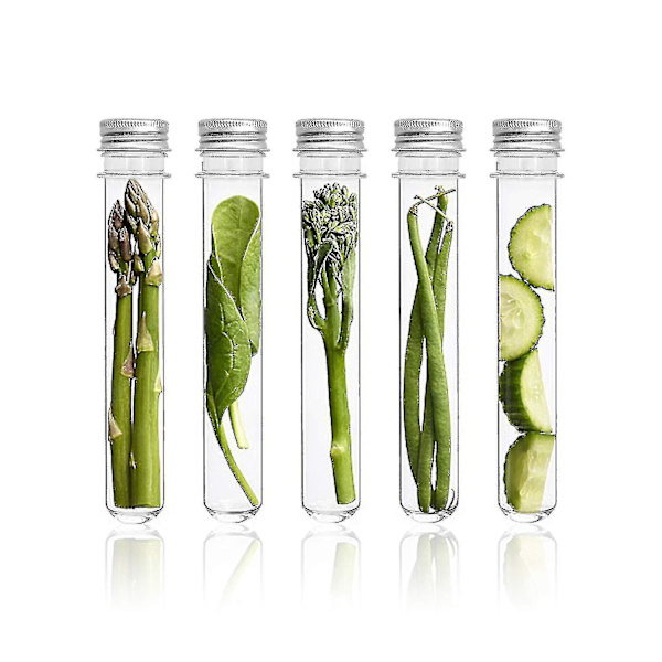15 Pakk Plastprøverør Transparent Prøverør Med Skruelokk 40ml
