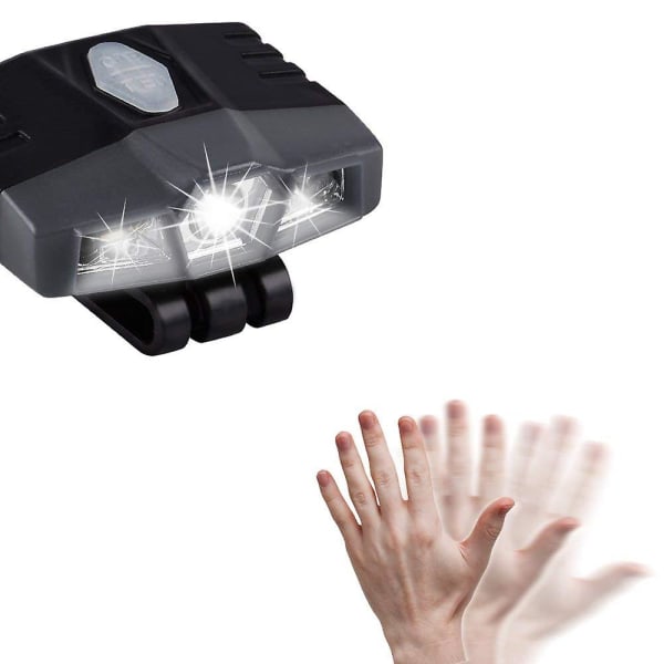 Mini håndfri LED Clip On Cap Light - oppladbar opptil 96 timers bruk, 100 lumen ultralys, lett (1,0 oz), bærbar hattelys for fiske