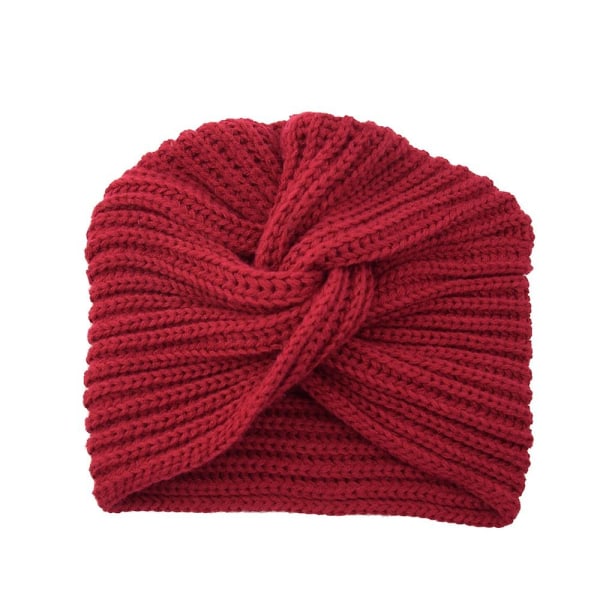 1 stk Nydelig vinterlue for kvinner varm lue, rød-en størrelse