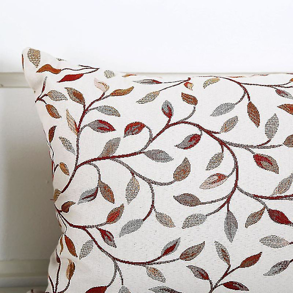 2 st Jacquard Löv Mönster Rektangulär Mjuk Kuddfodral Kuddeöverdrag (30x50cm)