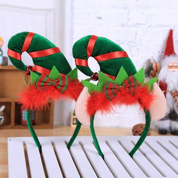 Julehovedbånd Elf Hat Hårbøjle Sød Elf Øre Hårbånd Elves Fest