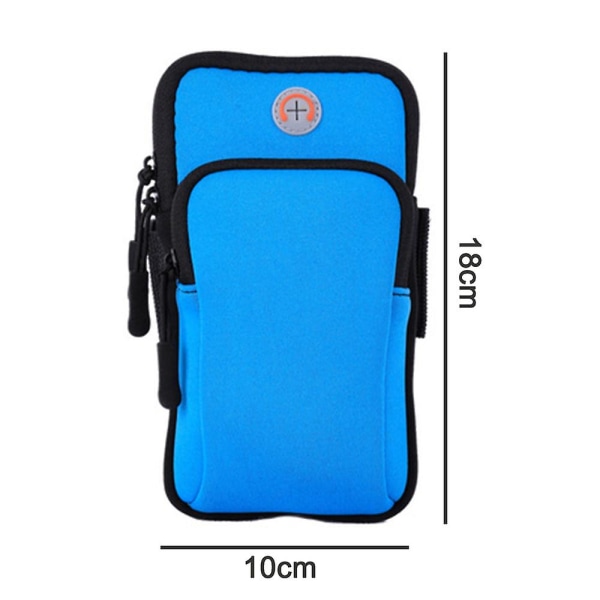 Käsivarsinauha käsilaukku, juoksulaukku ulkokäyttöön phone case Sport Running Double vetoketjullinen urheilullinen käsivarsinauha