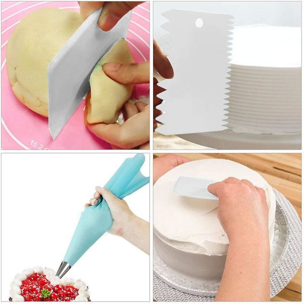 32 delar tårta dekoration Tillbehör Tips Kit Rostfritt stål bakning tips