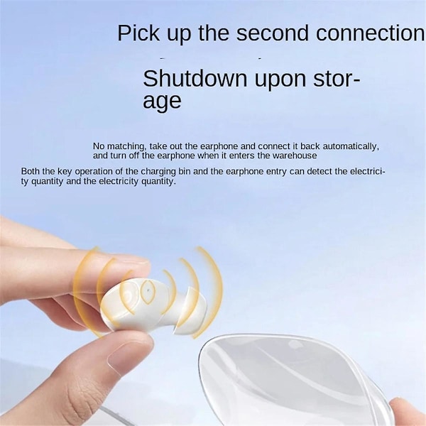 Trådlösa Bluetooth-hörlurar, In-Ear Brusreducerande Smarta Digitala Display HD-Samtal Låg Latens Hörlurar, B