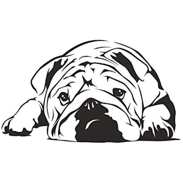 Bulldog Dog Art väggdekaler för heminredning PET valp väggmålning för pojkar i barnrum