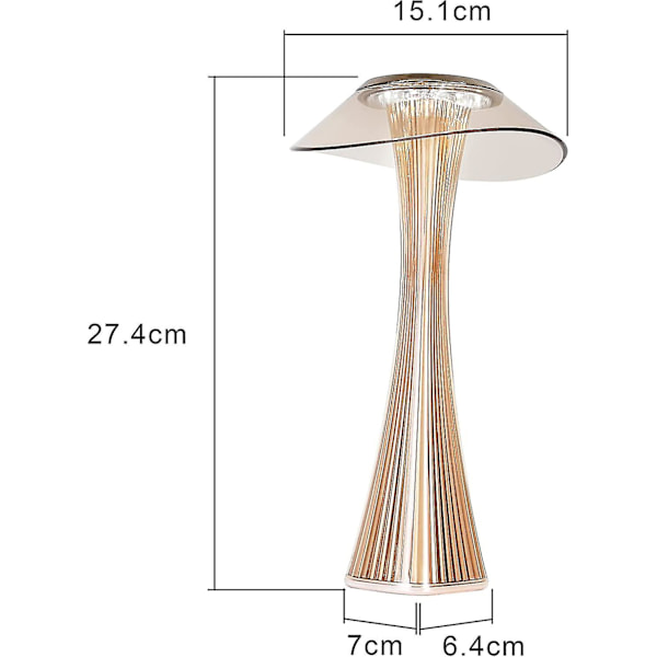 Dæmpbar Taktil LED Bordlampe Med Batteri Sengelampe Indendørs Og Udendørs Belysning Bordlampe Opladning Med USB Natlampe Stemningslys Læselampe