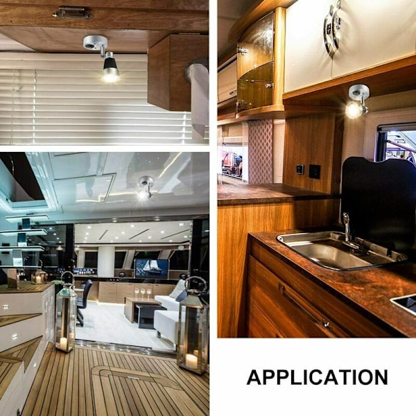 12V LED RV-läslampa, 3W RV-läslampa RV-strålkastare vägglampa för RV inomhus