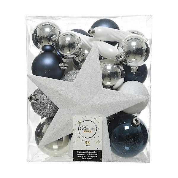 Julgranskulor Decoris 33 stycken Plast