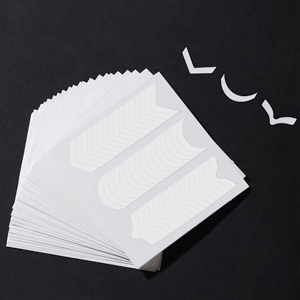 3 Designs Fransk Manikyr Nagelkonst Stickers, Självhäftande Nagelspetsar Guider för DIY Dekoration Stencil Verktyg