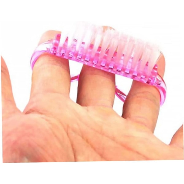 Fingerneglerensebørster,neglerensebørste, 2 stk håndtakshåndtak neglebørste Fingerneglskrubb-rensebørster Bærbar skjønnhetsneglerrens