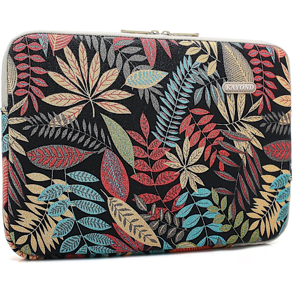 Canvas vanntett 13 tommers bærbar PC-veske (13 tommer, Forest Series Black)