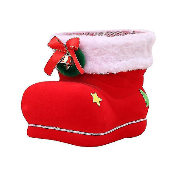 Jultomtens godispåsar i form av röda skor, julklapp, strumpa, heminredning