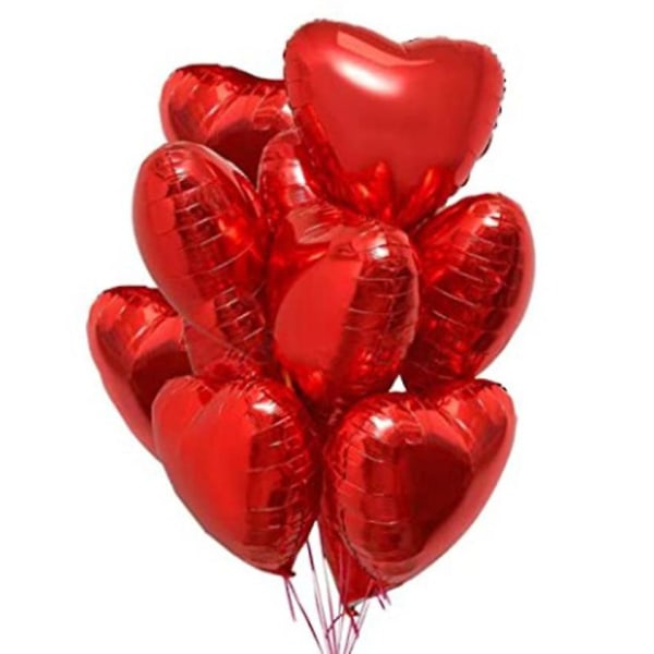 Punaiset sydänilmapallot, 20 kpl 18 tuuman folio sydänilmapallot, ystävänpäivä