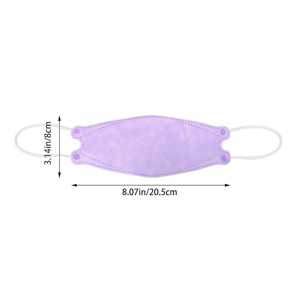 Vuxen Utomhusmask Dropp- och Dimmskydd Fisk Non-Woven Ansiktsmasker 20st