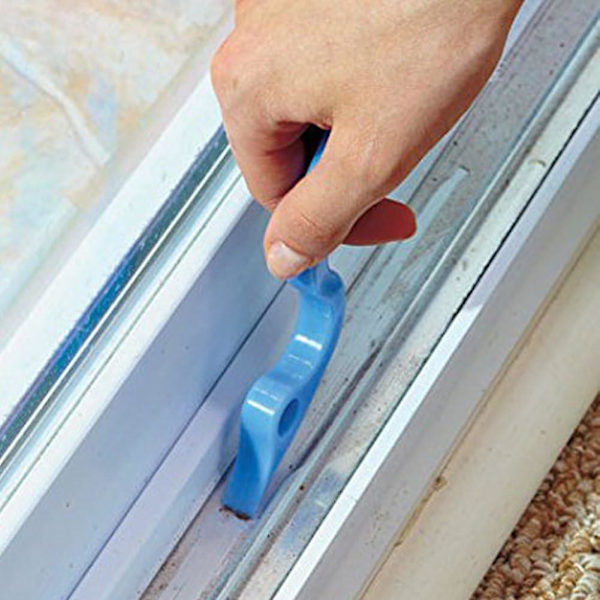 Trycooling Hand Slot Gap Cleaning Tool Dörr och fönster spår kök rengöringsborste (3 stycken)