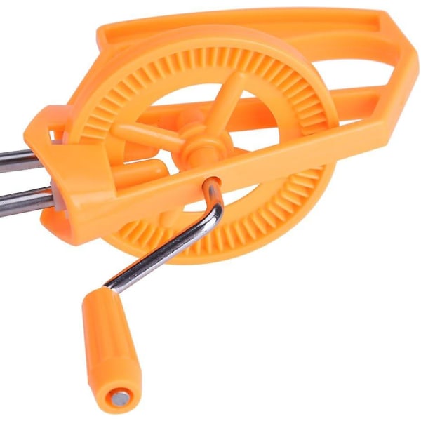 Halvautomatisk manuell handmixer, köksvisp, äggvisp i rostfritt stål, äggmixer, roterande visp, äggvisp med joystick, köksbakningsverktyg (vit)