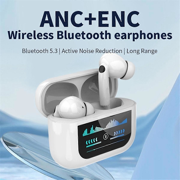 In-ear Bluetooth Hörlurar G4 Färgglada LED Hörlurar ANC+ENC Enkelvarumärke Brusreducerande Stereo Trådlösa Hörlurar C