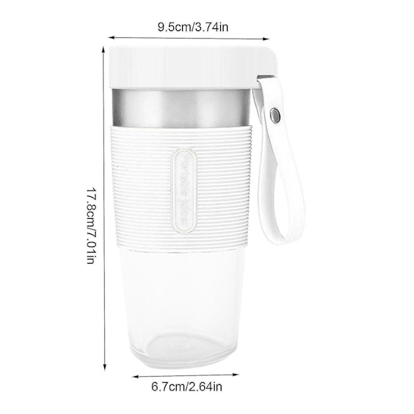 Bärbara Mixers 350ml Personlig Storlek Elektrisk USB Saftkopp, Frukt, Smoothie, Matblandare Med Uppdaterade 2 Blad