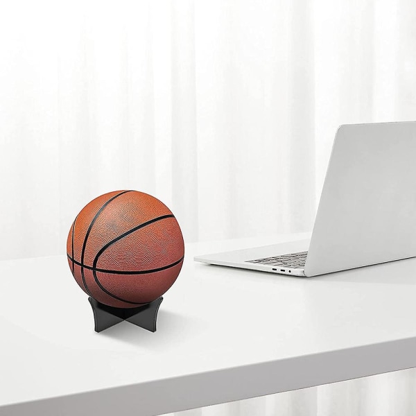 2 delar Basketställ Hållare Fotbollsställ Akryl Ball Display Stand Klar Basket Fotboll