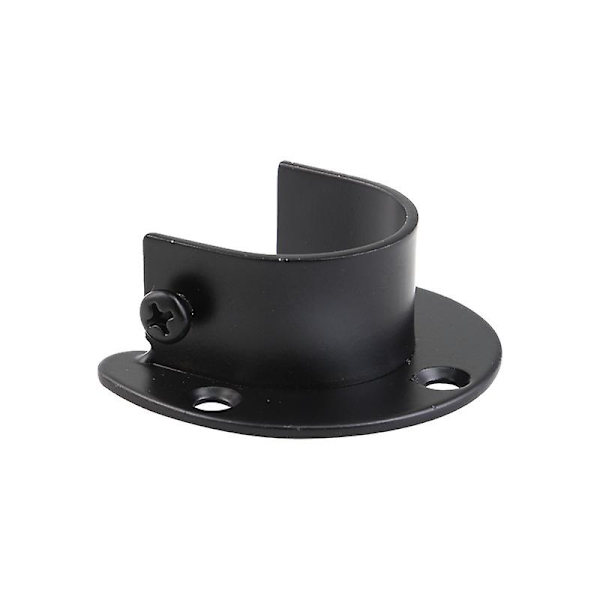Svart Edition 4-pack U-formade klädstångsfästen i rostfritt stål för 32 mm duschdraperistång