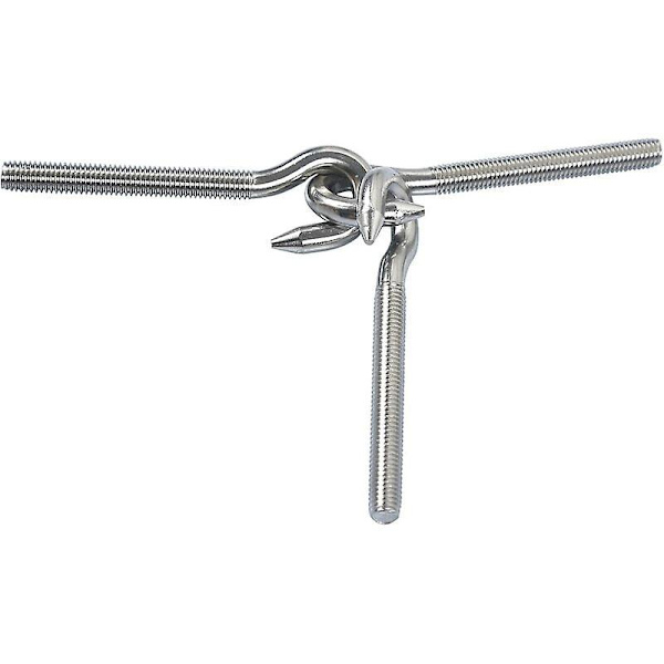 M5 Krog Bolt Skrue Ring Krog 304 Rustfrit Stål Høj Hårdhed Stål Krog Bolt Hængende Genstand Skrue Krog til Hængende Lysekroner Håndværk 10PCS