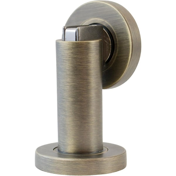 Magnetisk dörrstopp MS010 i antik look - Dörrstoppare med golv- och väggmonteringsmaterial - Magnetisk dörrblock - Ø 5cm, höjd 8,4cm