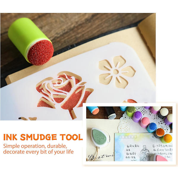 DIY Svampfingermålning Konst Finger Svamp Dabbers DIY Hantverk Bläckritningsverktyg (Linjal B)