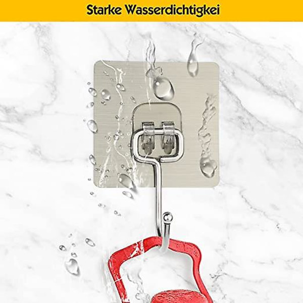 8 st transparenta självhäftande krokar 44lb/20kg(max) vägg självhäftande krok självhäftande transparenta självhäftande krokar för vägg hängande badrum kök tak dörr vägg