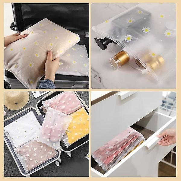 10 stk gjenbrukbare glidelåsposer 40 x 28 cm Store plastsykehusposer Reiseklær Oppbevaringsposer Klart forseglede poser Vanntett organisering
