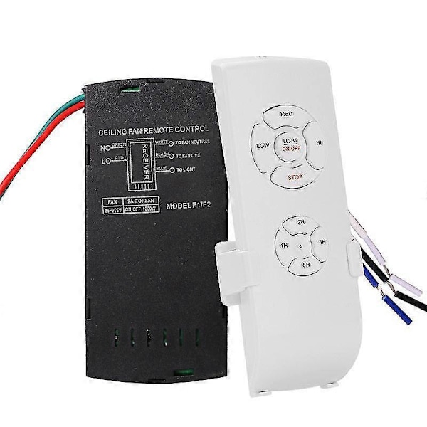 Universell Takfläktlampa Fjärrkontroll Kit DIY Smart Fjärrkontroll Justera Hastighet Tid Takfläktlampa Fjärrkontrollbrytare