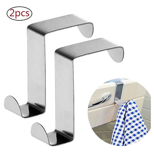 Handdukshållare, Disktrasehållare, Handdukskrok, Handduksklämma, Självhäftande Ingen Borrning Disktrasklämma för Badrum, Kök och Hushåll - 4.2x 2.2cm - Set