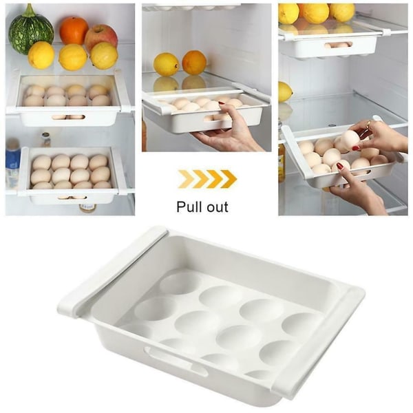 Kylskåp Mat Äggvita Förvaringslåda - 12 Grid Egg Förvaringslåda För Kylskåp Hylla