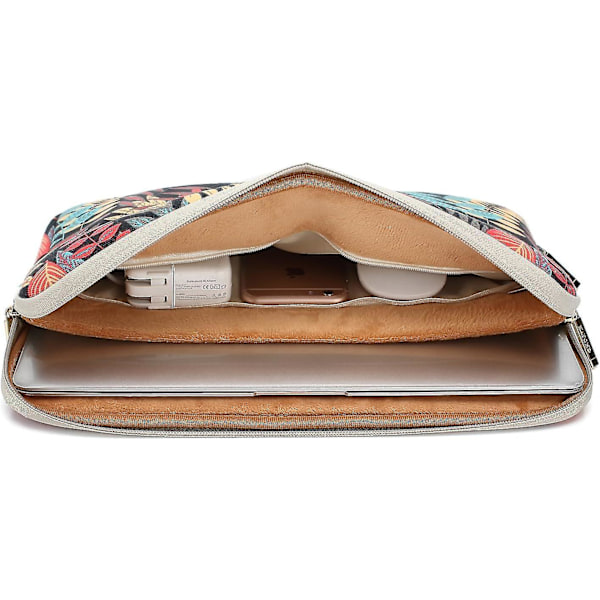 Canvas Vattentät Laptopfodral för 13 Tums Bärbar Dator (13 Tum, Forest Series Svart)