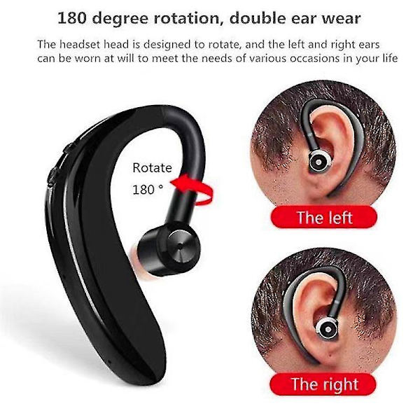 [Enkel-örat hängande spel Bluetooth-headset kompatibel med universell ios