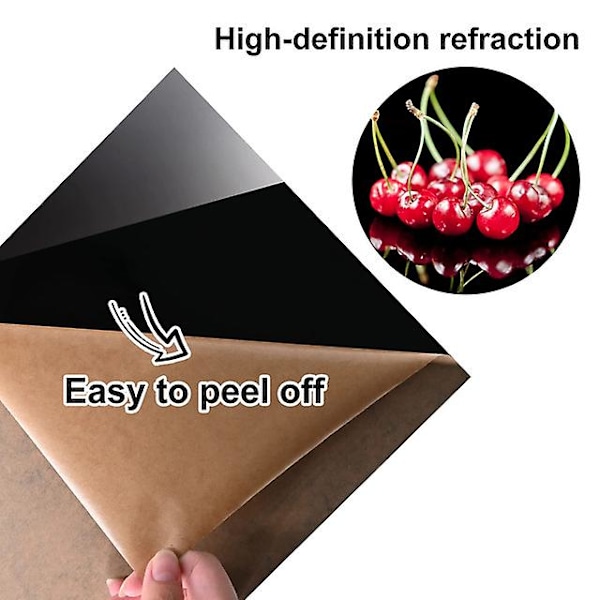 2 pakker akrylplader, 1/8 tommer (3 mm) sorte plexiglasplader, sort plastplade med beskyttelsespapir til DIY-projekt, håndværk, 15*15 cm