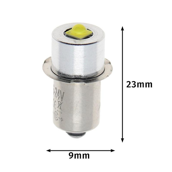P13.5S LED-ficklampa Glödlampa Hög Effekt Uppgradering LED-glödlampa Ersättningskonverteringssats (2-pack)