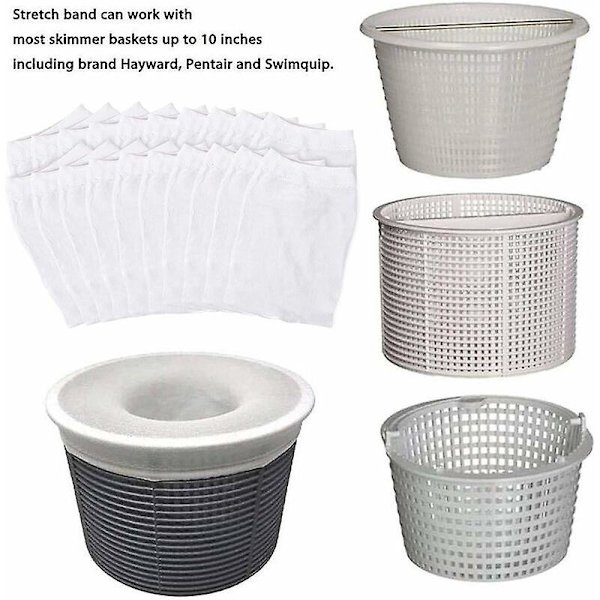 Skimmerstrumpor, förfilter skimmer, förfilter för simbassäng, skimmerstrumpor, poolskimmerstrumpor, poolskimmer (10 st)