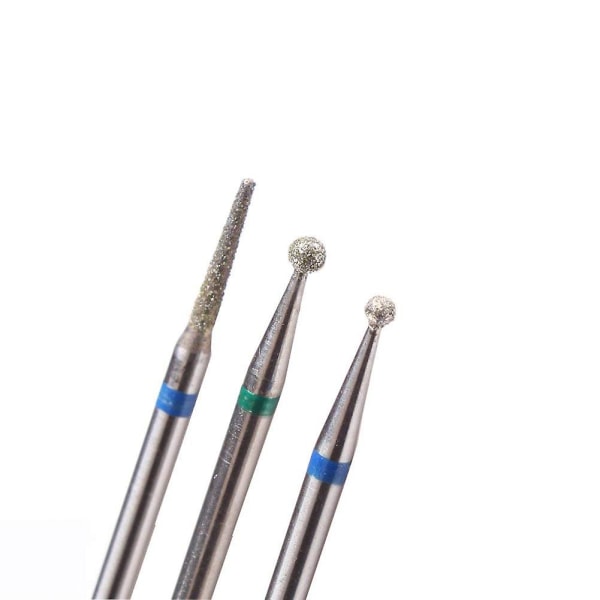 Cuticle Clean Carbide Neglebor Diamond Rotary Burrs Elektrisk Neglefil Til Manicure Pedicure Værktøj 3 stk.