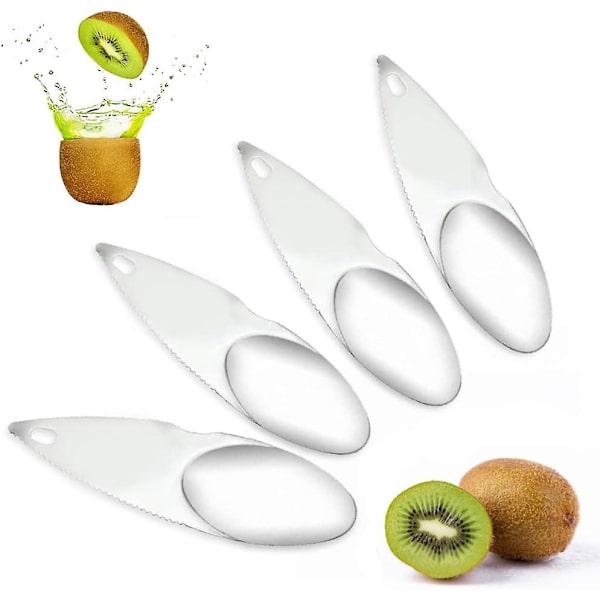 4 st Kiwi Skalare Skär Sked Fruktöppnare Kiwi Sked Fruktsked Verktyg Kiwi Fruktskiv Frukt Kökshjälp för Kiwi, Drakfrukt, Apelsin