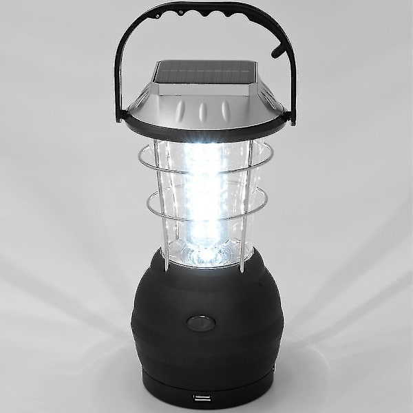 Solcellslampa, Handvevdynamo 36 LED Campinglampa Nödljus
