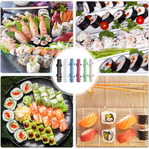 Sushi-valmistaja, Sushi DIY -kone, Sushi Bazooka, Sushi Matte, Rullakone, Kasvislihan rullaustyökalu Keittiötarvikkeet Sushi-työkalu (Valkoinen)