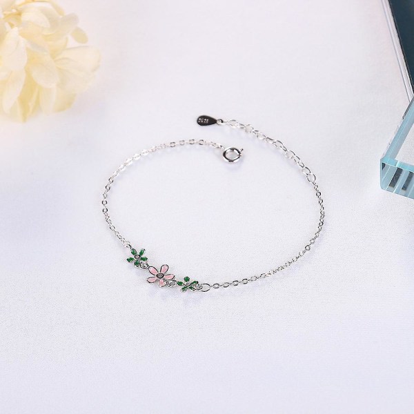 Vattendroppe glaserad blomma daisy armband mode blomma liten fräsch handgjord smycken