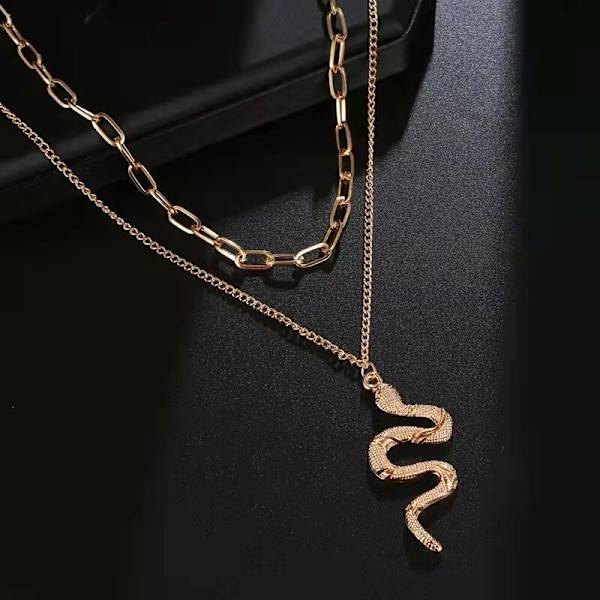 Legering Orm Halsband Hänge