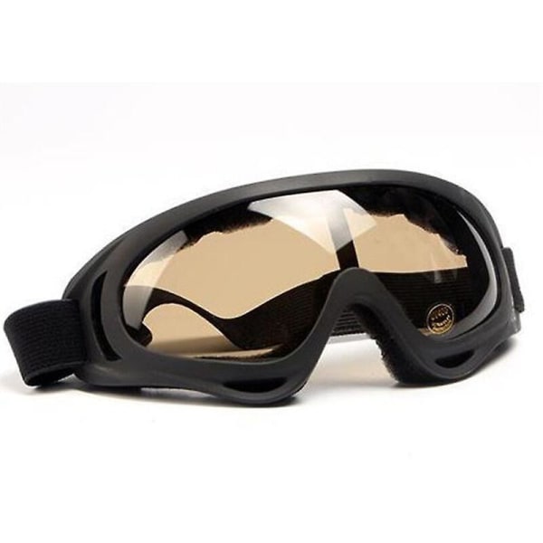 Brun imiteret stænkskibriller Ridning Udendørssport Øjenbriller X400 Motorcykelbriller Vind og sand