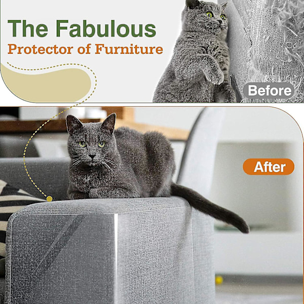 Kattklöskyddande Film, 10-pack Transparenta Soffa Skyddande Pads Möbelskydd