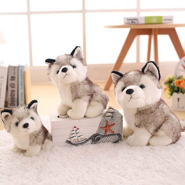 8,6\" Husky Hundar Plysch Husky Varg Stoffdjur Leksaker Valp Docka Simulering Hund Prydnader Mjuk Mys