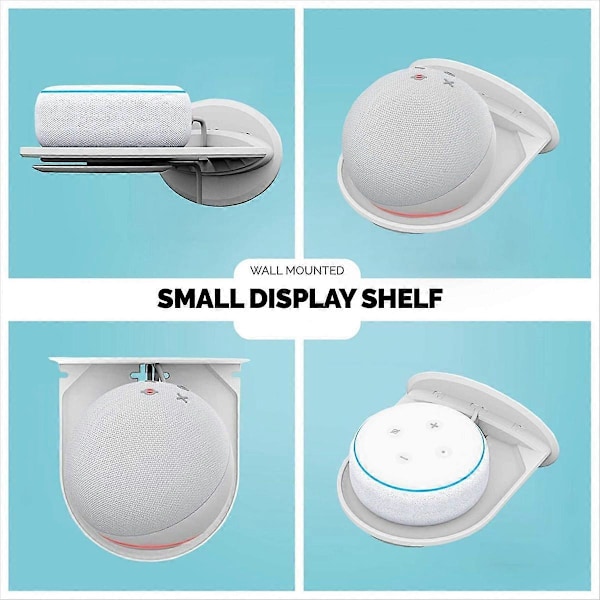 Väggfäste för , Dot, Home & Nest WiFi, med kabelförvaring, högtalarstativ