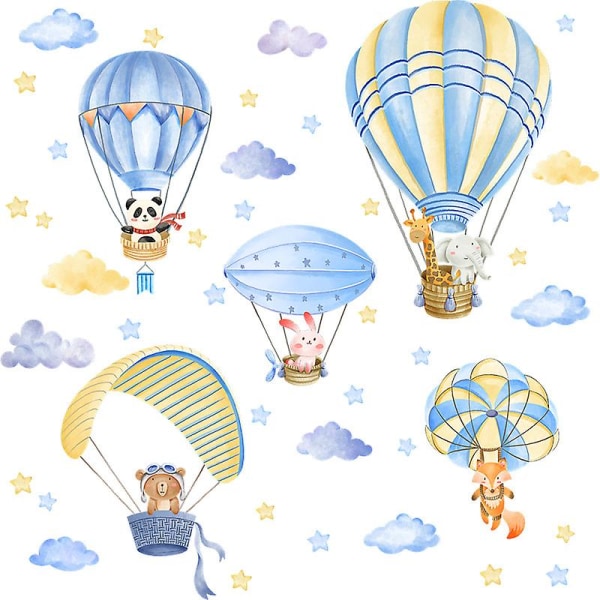 En set bedårande luftballonger för djur Väggdekor Väggdekoration